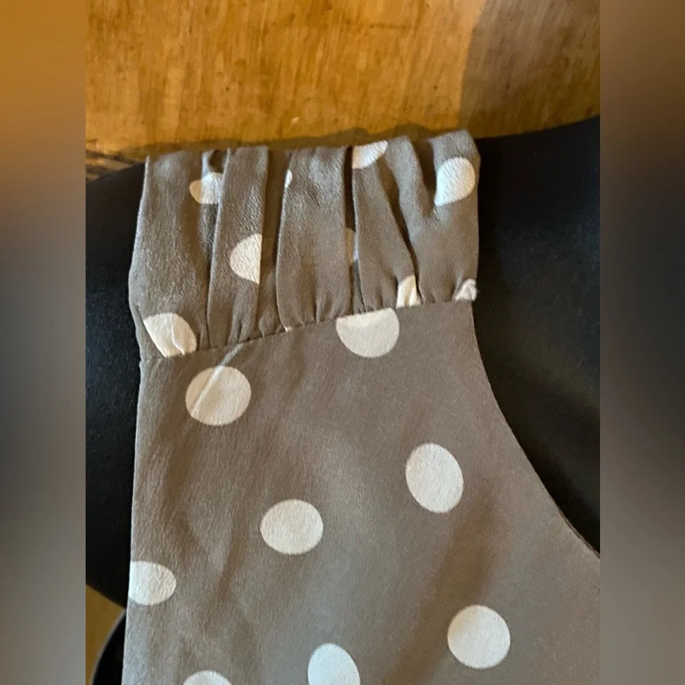 Madewell Polka Dot Midi Dress in Brown and White - Picture 4 of 10